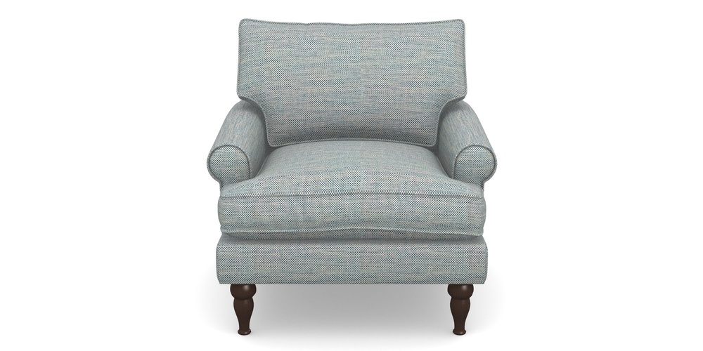 Product photograph of Cooksbridge Accent Chair In Basket Weave - Blue from Sofas and Stuff Limited