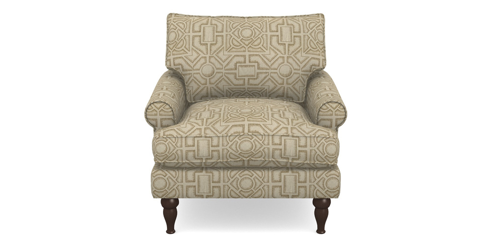 Product photograph of Cooksbridge Accent Chair In Rhs Collection - Large Knot Garden Linen - Gold from Sofas and Stuff Limited