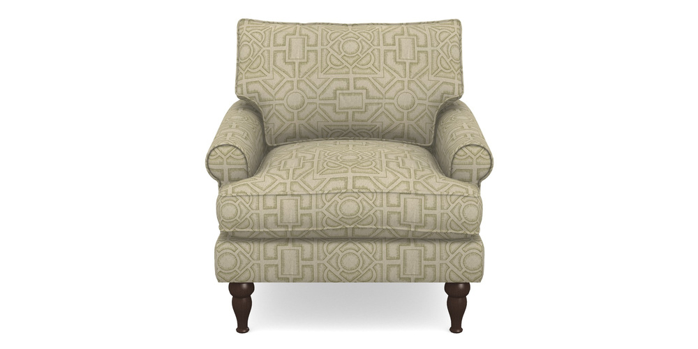 Product photograph of Cooksbridge Accent Chair In Rhs Collection - Large Knot Garden Linen - Olive from Sofas and Stuff Limited