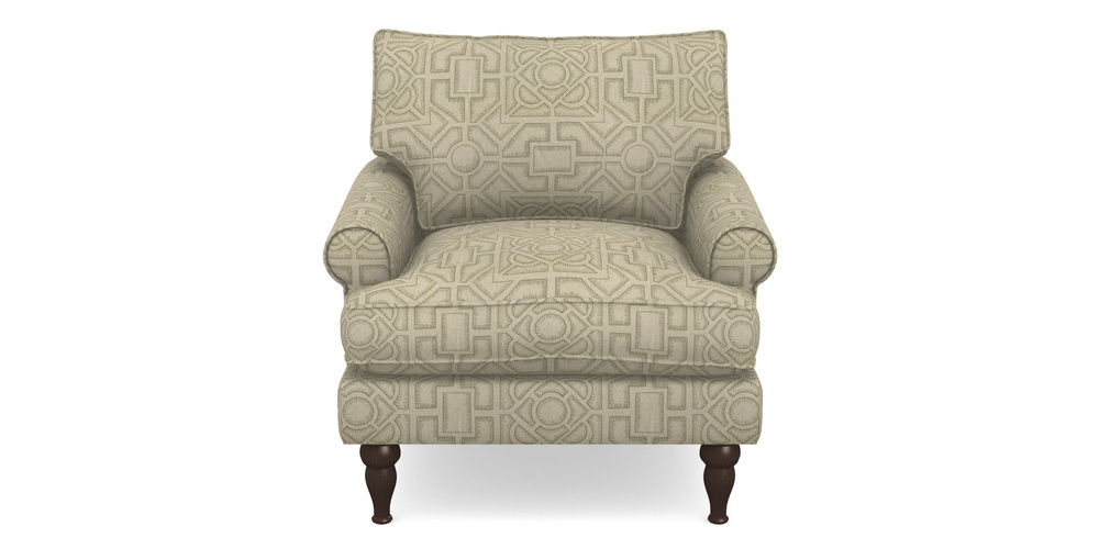 Product photograph of Cooksbridge Accent Chair In Rhs Collection - Large Knot Garden Linen - Pistachio from Sofas and Stuff Limited