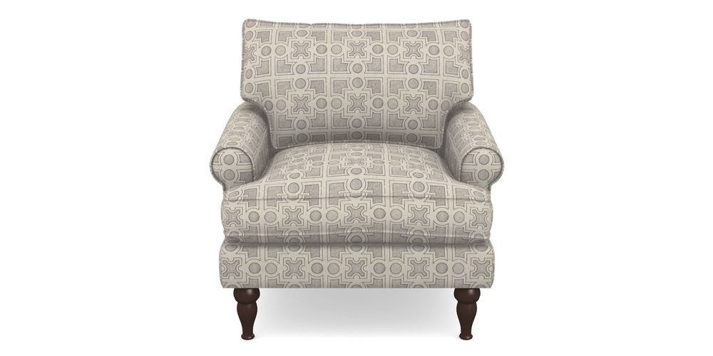 Product photograph of Cooksbridge Accent Chair In Rhs Collection - Small Knot Garden Cotton Weave - Grey from Sofas and Stuff Limited