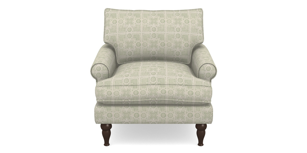 Product photograph of Cooksbridge Accent Chair In Rhs Collection - Small Knot Garden Cotton Weave - Pistachio from Sofas and Stuff Limited