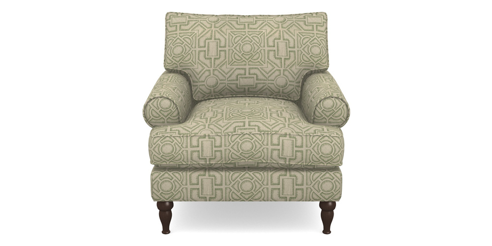 Product photograph of Cooksbridge Chair In Rhs Collection - Large Knot Garden Linen - Green from Sofas and Stuff Limited