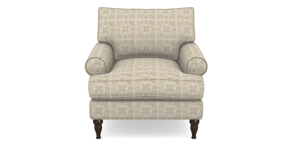 Product photograph of Cooksbridge Chair In Rhs Collection - Small Knot Garden Cotton Weave - Gold from Sofas and Stuff Limited