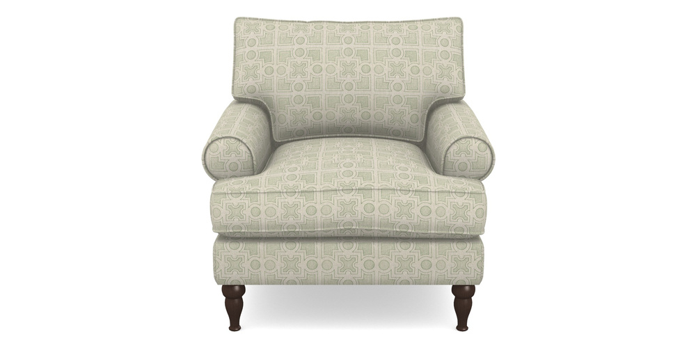 Product photograph of Cooksbridge Chair In Rhs Collection - Small Knot Garden Cotton Weave - Pistachio from Sofas and Stuff Limited