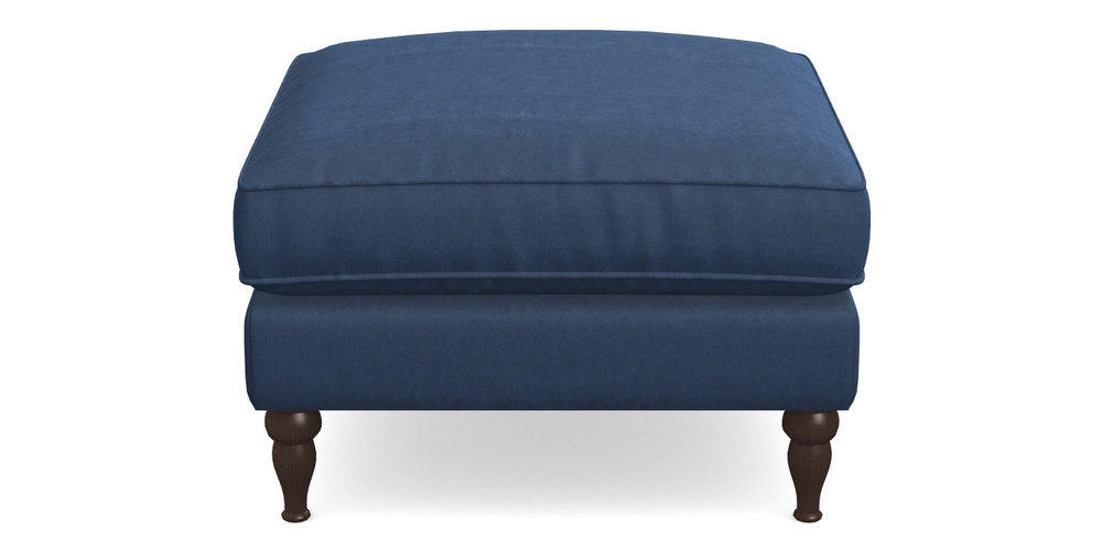 Product photograph of Cooksbridge Footstool In Clever Tough And Eco Velvet - Agean from Sofas and Stuff Limited