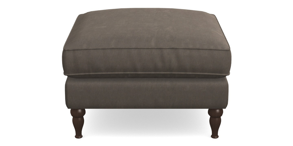 Product photograph of Cooksbridge Footstool In Clever Tough And Eco Velvet - Chrome from Sofas and Stuff Limited