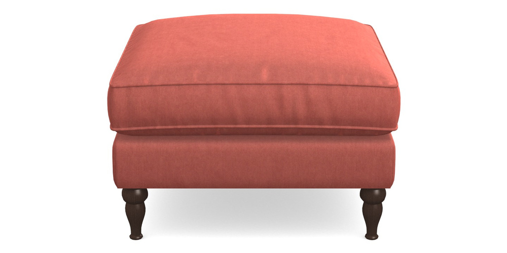 Product photograph of Cooksbridge Footstool In Clever Tough And Eco Velvet - Damson from Sofas and Stuff Limited