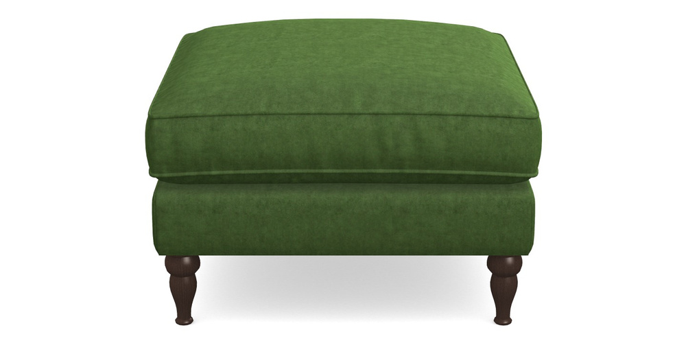 Product photograph of Cooksbridge Footstool In Clever Tough And Eco Velvet - Shamrock from Sofas and Stuff Limited