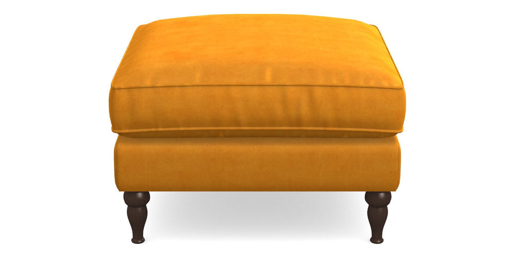 Product photograph of Cooksbridge Footstool In Clever Tough And Eco Velvet - Spice from Sofas and Stuff Limited