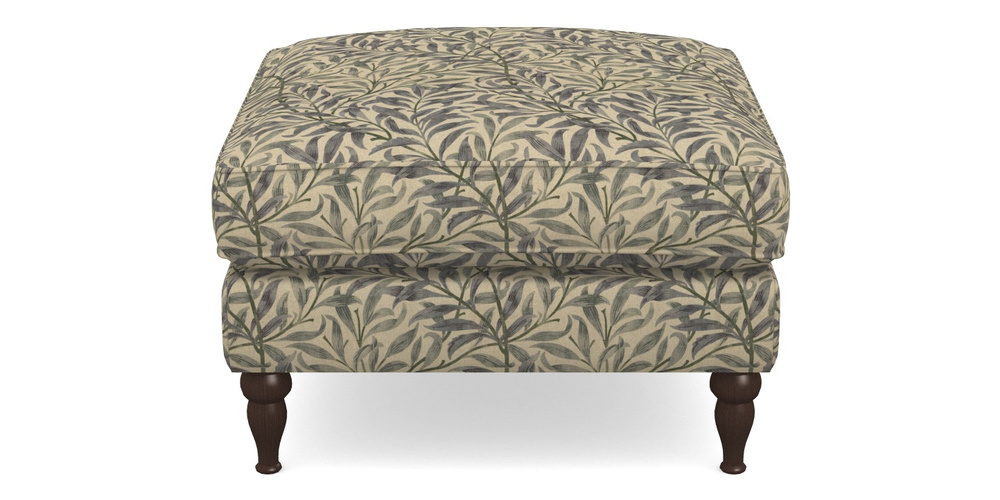 Product photograph of Cooksbridge Footstool In V A Drawn From Nature - Willow Bough Large - Duck Egg from Sofas and Stuff Limited