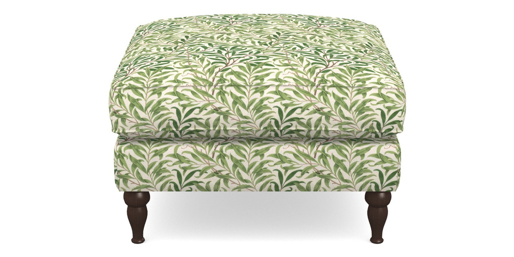 Product photograph of Cooksbridge Footstool In William Morris Collection - Willow Boughs - Leaf Green from Sofas and Stuff Limited