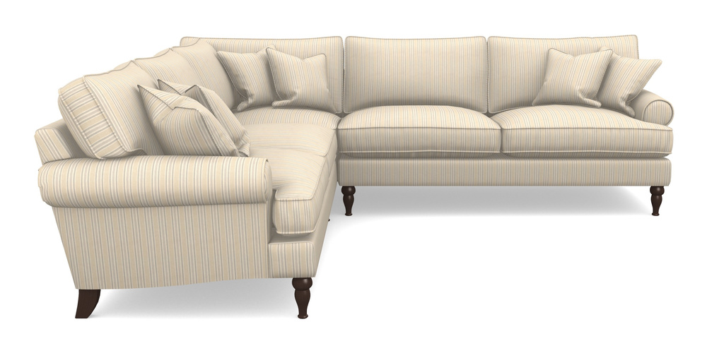 Product photograph of Cooksbridge Corner Sofa Rhf In Cloth 22 - Racing Stripes Ayr - Dove from Sofas and Stuff Limited