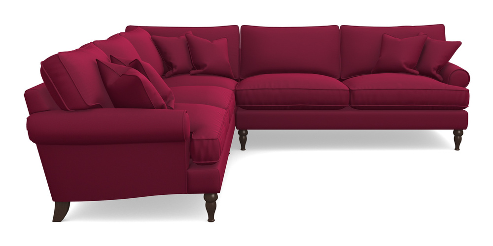 Product photograph of Cooksbridge Corner Sofa Rhf In Clever Glossy Velvet - Chianti from Sofas and Stuff Limited