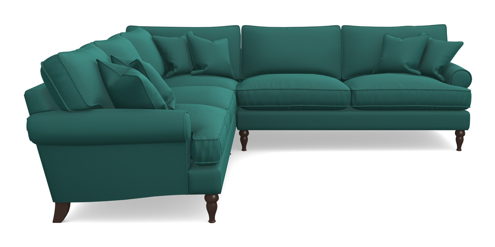 Product photograph of Cooksbridge Corner Sofa Rhf In Clever Glossy Velvet - Kingfisher from Sofas and Stuff Limited