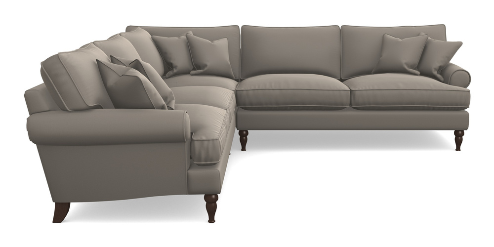 Product photograph of Cooksbridge Corner Sofa Rhf In Clever Glossy Velvet - Mole from Sofas and Stuff Limited