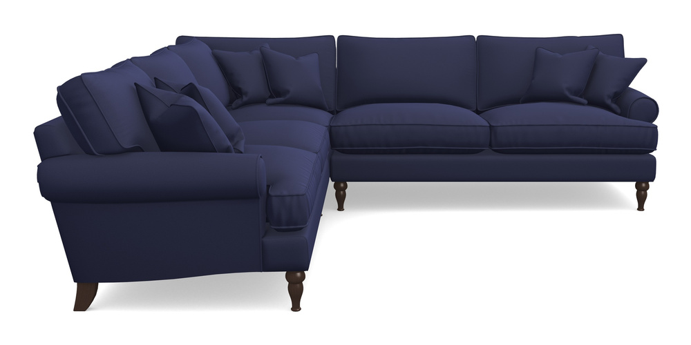 Product photograph of Cooksbridge Corner Sofa Rhf In Clever Glossy Velvet - Navy from Sofas and Stuff Limited