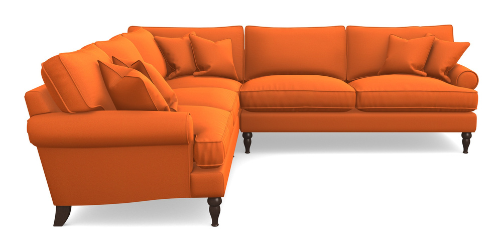 Product photograph of Cooksbridge Corner Sofa Rhf In Clever Glossy Velvet - Seville from Sofas and Stuff Limited