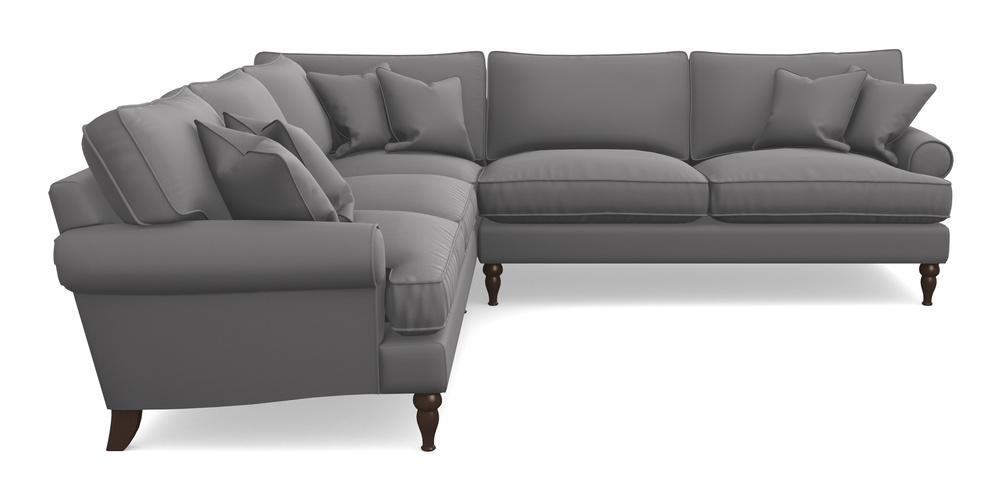 Product photograph of Cooksbridge Corner Sofa Rhf In Clever Glossy Velvet - Shadow from Sofas and Stuff Limited