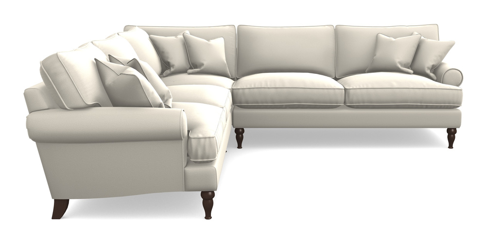 Product photograph of Cooksbridge Corner Sofa Rhf In Clever Glossy Velvet - Vintage Lace from Sofas and Stuff Limited