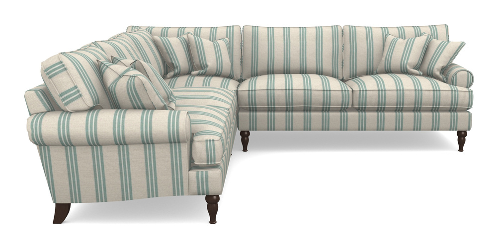 Product photograph of Cooksbridge Corner Sofa Rhf In Cloth 18 Stripes - Bengal - Basil from Sofas and Stuff Limited