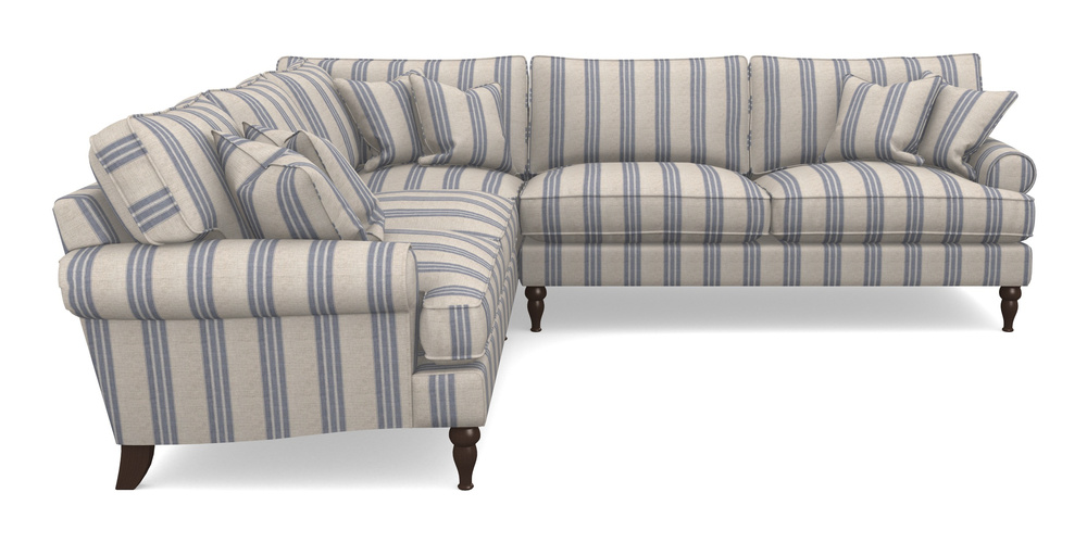 Product photograph of Cooksbridge Corner Sofa Rhf In Cloth 18 Stripes - Bengal - Indigo from Sofas and Stuff Limited