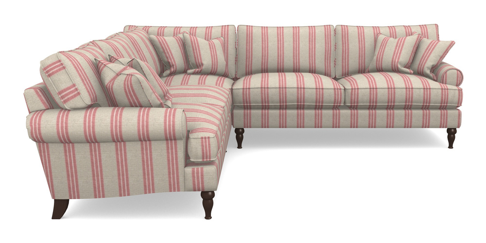 Product photograph of Cooksbridge Corner Sofa Rhf In Cloth 18 Stripes - Bengal - Cranberry from Sofas and Stuff Limited