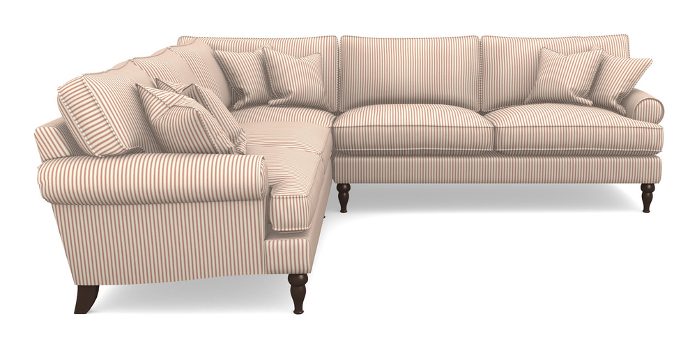 Product photograph of Cooksbridge Corner Sofa Rhf In Cotton Stripe - Peony from Sofas and Stuff Limited