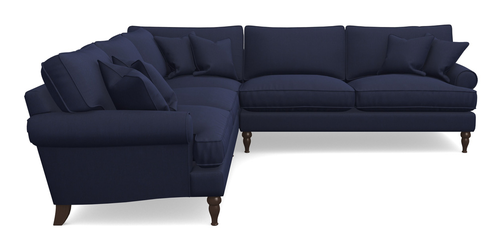 Product photograph of Cooksbridge Corner Sofa Rhf In Clever Tough And Eco Velvet - Indigo from Sofas and Stuff Limited