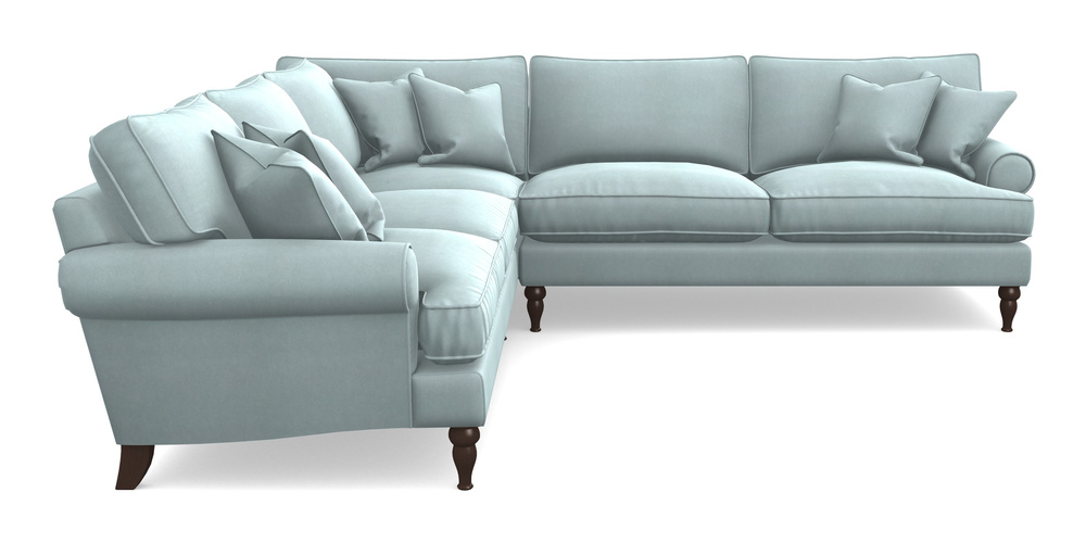 Product photograph of Cooksbridge Corner Sofa Rhf In Clever Tough And Eco Velvet - Mineral from Sofas and Stuff Limited