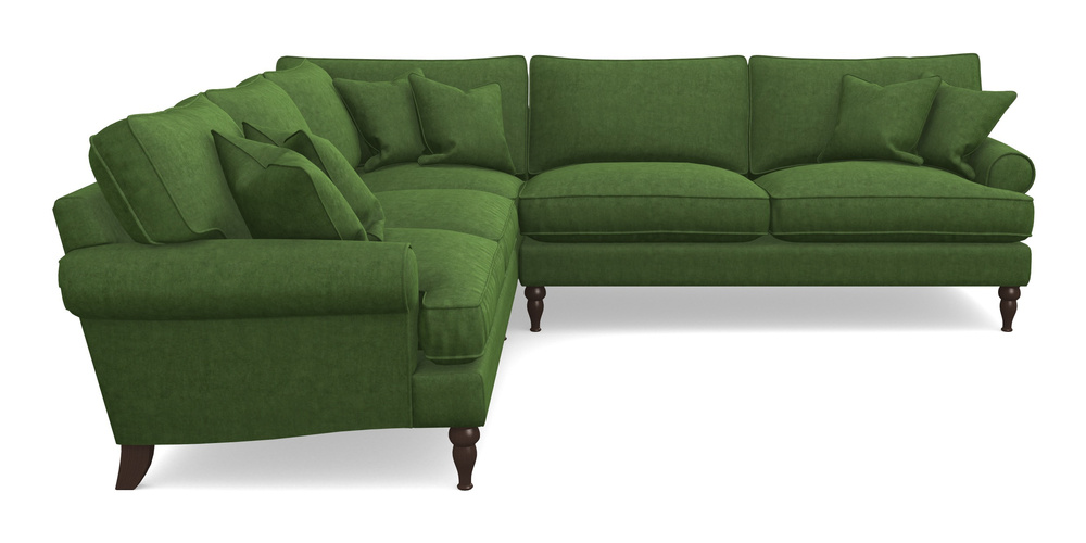 Product photograph of Cooksbridge Corner Sofa Rhf In Clever Tough And Eco Velvet - Shamrock from Sofas and Stuff Limited