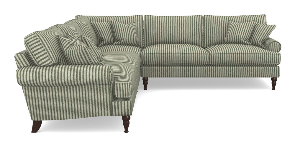 Product photograph of Cooksbridge Corner Sofa Rhf In Cloth 22 - Pinstripe - Courgette from Sofas and Stuff Limited