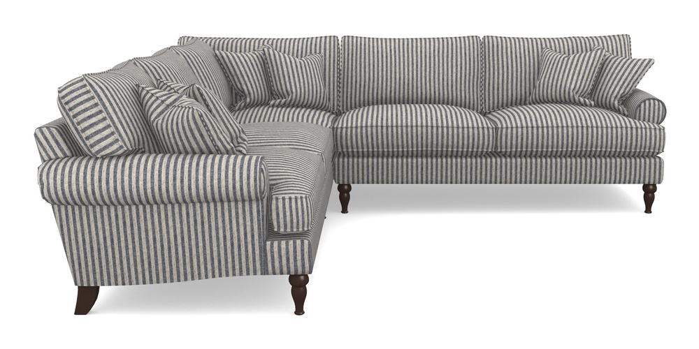 Product photograph of Cooksbridge Corner Sofa Rhf In Cloth 22 - Pinstripe - Deep Water from Sofas and Stuff Limited