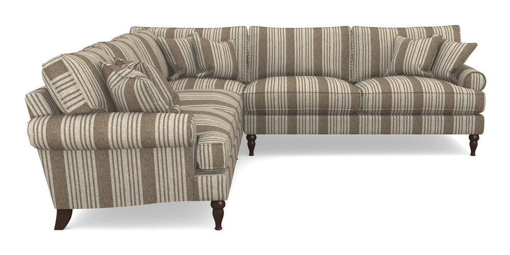 Product photograph of Cooksbridge Corner Sofa Rhf In Cloth 22 - Bayadere - Peat from Sofas and Stuff Limited