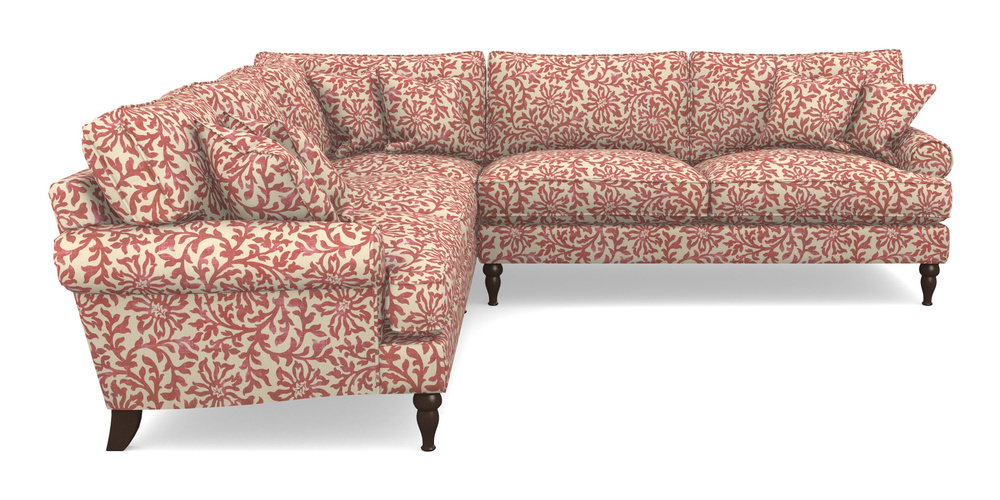 Product photograph of Cooksbridge Corner Sofa Rhf In V A Brompton Collection - Floral Scroll - Chilli from Sofas and Stuff Limited