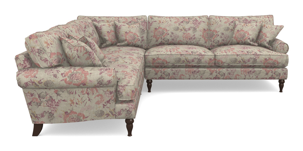 Product photograph of Cooksbridge Corner Sofa Rhf In Floral Linen - Faith Antique Sangria from Sofas and Stuff Limited