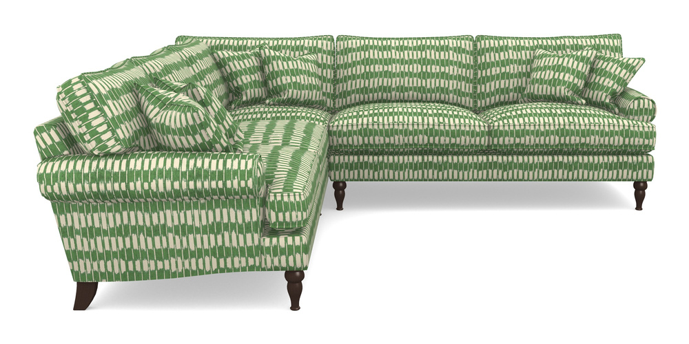 Product photograph of Cooksbridge Corner Sofa Rhf In V A Brompton Collection - Ikat - Basil from Sofas and Stuff Limited