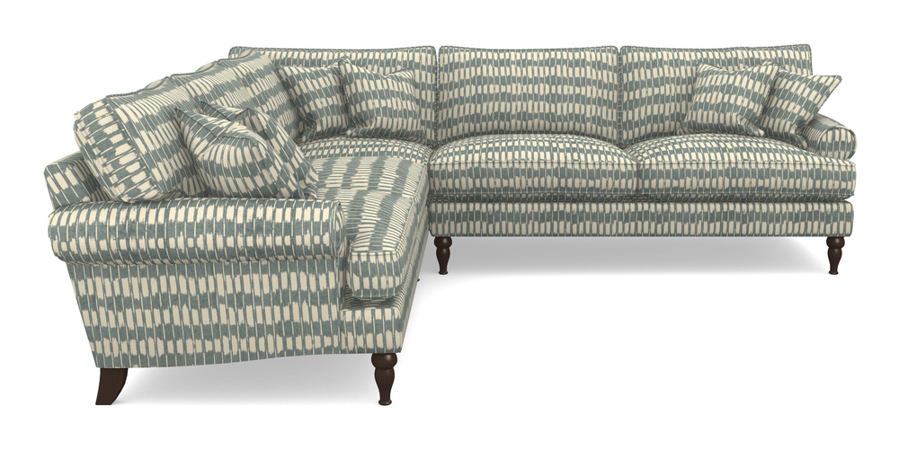 Product photograph of Cooksbridge Corner Sofa Rhf In V A Brompton Collection - Ikat - Pebble from Sofas and Stuff Limited