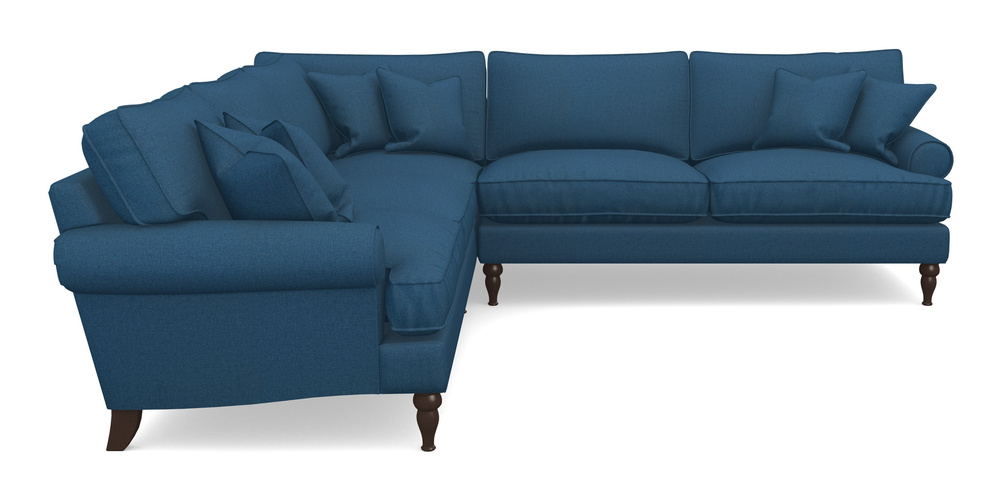 Product photograph of Cooksbridge Corner Sofa Rhf In Plain Linen Cotton - Royal Blue from Sofas and Stuff Limited