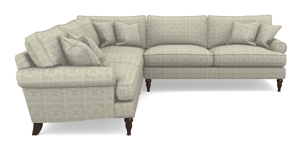 Product photograph of Cooksbridge Corner Sofa Rhf In Rhs Collection - Small Knot Garden Cotton Weave - Pistachio from Sofas and Stuff Limited