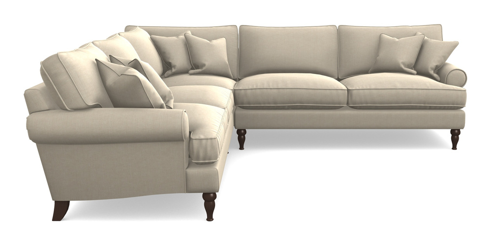 Product photograph of Cooksbridge Corner Sofa Rhf In Super Soft Velvet - Hessian from Sofas and Stuff Limited