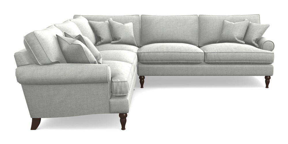 Product photograph of Cooksbridge Corner Sofa Rhf In Super Soft Velvet - Silver from Sofas and Stuff Limited