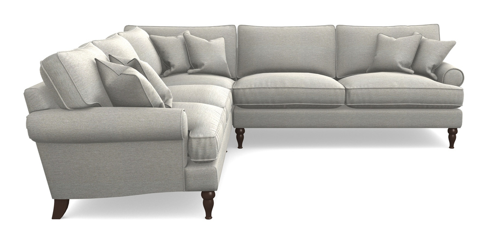 Product photograph of Cooksbridge Corner Sofa Rhf In Textured Velvet - Silver from Sofas and Stuff Limited