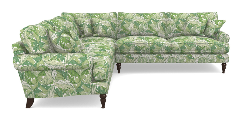 Product photograph of Cooksbridge Corner Sofa Rhf In William Morris Collection - Acanthus - Leaf Green from Sofas and Stuff Limited