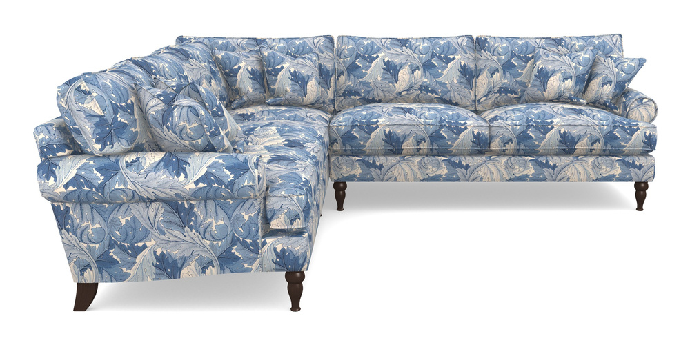 Product photograph of Cooksbridge Corner Sofa Rhf In William Morris Collection - Acanthus - Woad from Sofas and Stuff Limited