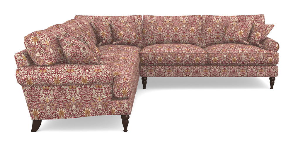 Product photograph of Cooksbridge Corner Sofa Rhf In William Morris Collection - Snakeshead - Claret Gold from Sofas and Stuff Limited