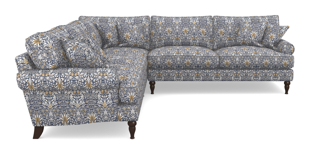 Product photograph of Cooksbridge Corner Sofa Rhf In William Morris Collection - Snakeshead - Indigo Hemp from Sofas and Stuff Limited