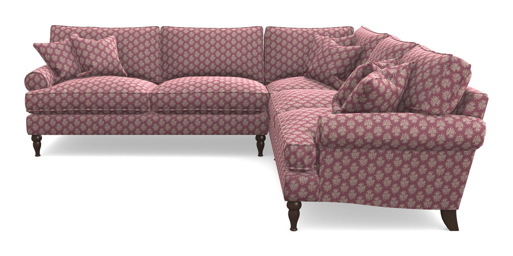 Product photograph of Cooksbridge Corner Sofa Lhf In Cloth 21 - Coral 1 - Cassis from Sofas and Stuff Limited