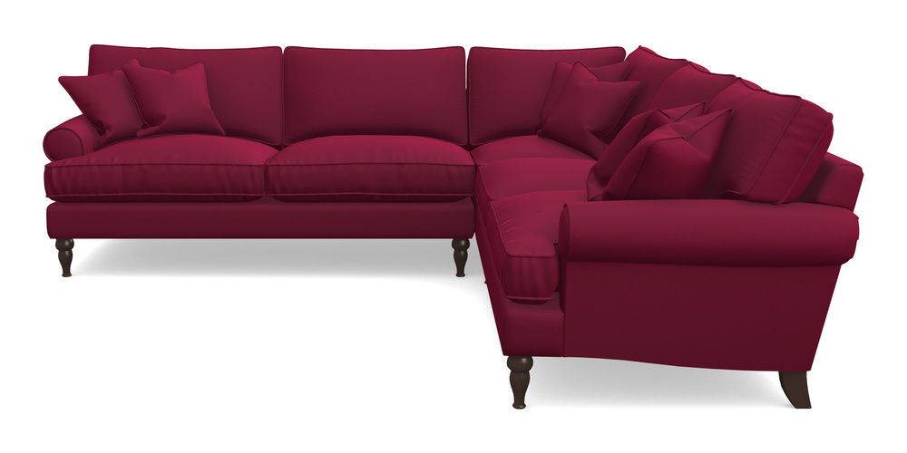 Product photograph of Cooksbridge Corner Sofa Lhf In Clever Glossy Velvet - Chianti from Sofas and Stuff Limited