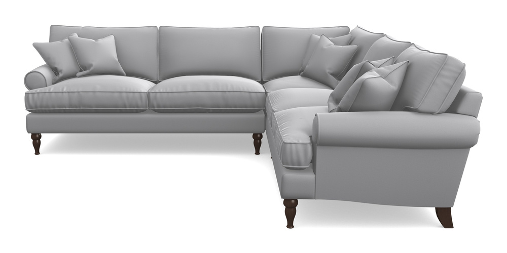 Product photograph of Cooksbridge Corner Sofa Lhf In Clever Glossy Velvet - Fifty Shades from Sofas and Stuff Limited